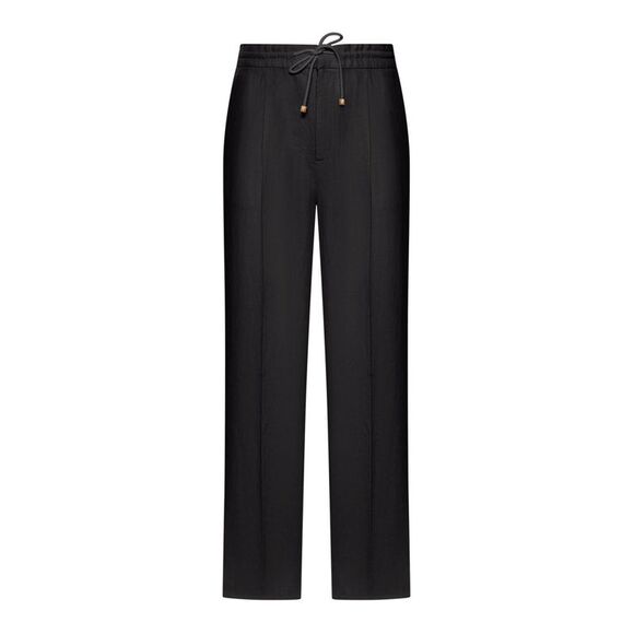 Brunello Cucinelli Men Linen Trousers With Drawstring